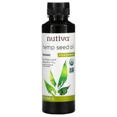 Nutiva, органическое масло семян конопли, холодного отжима, 236 мл (NUT-10388), фото