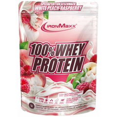 IronMaxx, 100% Whey Protein, білий персик-малина, 500 г (818923), фото