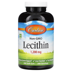 Carlson Labs, Лецитин из сои, 1200 мг, 280 мягких капсул (CAR-86230), фото