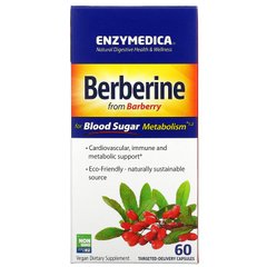 Enzymedica, берберин для метаболізму цукру в крові, 60 капсул цілеспрямованої дії (ENZ-10083), фото