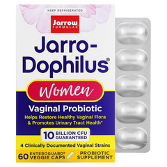 Jarrow Formulas, Jarro-Dophilus, вагінальний пробіотик, для жінок, 10 млрд КУО, 60 рослинних капсул (JRW-03055), фото