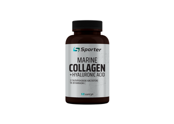 Морський колаген з гіалуроновою кислотою Sporter Marine Collagen + Hyaluronic Acid - 120 капсул, фото