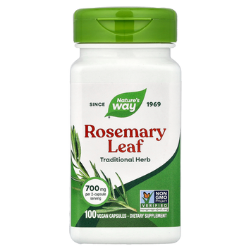 Листя розмарину 350 мг Nature's Way Rosemary Leaf - 100 веганських капсул, фото