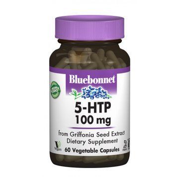 Bluebonnet Nutrition, 5-гідрокситриптофан, 100 мг, 60 вегетаріанських капсул (BLB-00051), фото