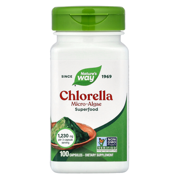 Хлорела 410 мг Nature's Way Chlorella Micro Algae - 100 капсул, фото