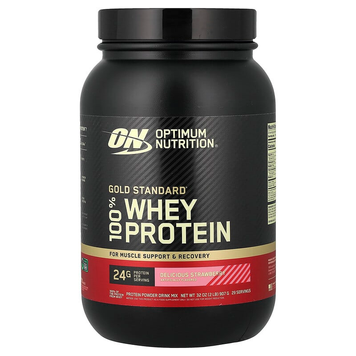 Optimum Nutrition Gold Standard 100% Whey сывороточный протеин | клубника - 907 г, фото
