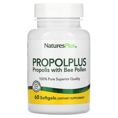 Nature's Plus, Propolplus, прополис с пчелиной пыльцой, 60 капсул (NAP-03787), фото