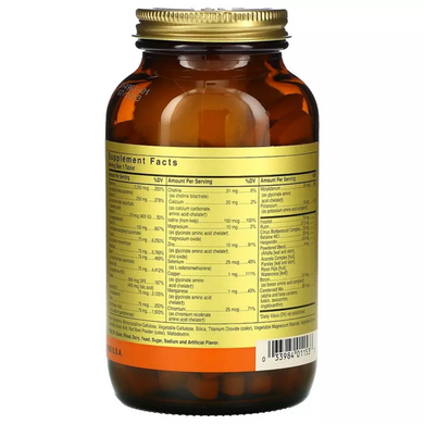 Solgar, Formula VM-75, комплексні вітаміни з мікроелементами в хелатній формі, без заліза, 180 таблеток (SOL-01153), фото