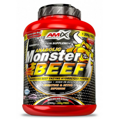 Amix, Anabolic Monster Beef Protein, клубника-банан, 2200 г (819303), фото