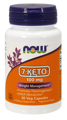 Now Foods, 7-KETO, 100 мг, 30 рослинних капсул (NOW-03012), фото