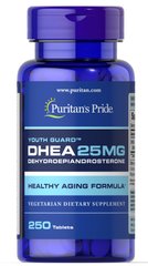 Puritan's Pride, ДГЕА, 25 мг, 250 таблеток (PTP-13425), фото