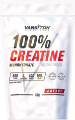 Vansiton, Креатина моногидрат, сила креатина, вишня 500 г (VAN-59183), фото