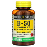 Mason Natural MAV-15341 Mason Natural, Комплекс B-50, 100 таблеток (MAV-15341)