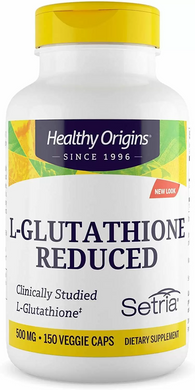 Healthy Origins, Setria, восстановленный L-глутатион, 500 мг, 150 вегетарианских капсул (HOG-41339), фото