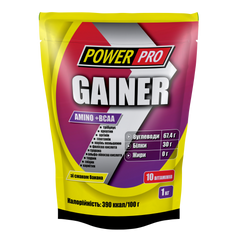 Power Pro, Gainer (Гейнер), банан, 1000 г (103665), фото