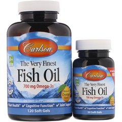 Carlson Labs, Найкращий риб'ячий жир, смак натурального апельсина, 350 мг, 120 м'яких таблеток (CAR-01644), фото