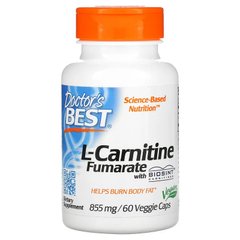 Doctor's Best, L-карнитин фумарат с карнитинами Biosint, 855 мг, 60 вегетарианских капсул (DRB-00106), фото
