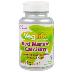 VegLife, Красный морской кальций, 90 таблеток (VGL-21928), фото