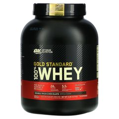 Optimum Nutrition, 100% Whey Gold Standard, сироватковий протеїн, зі смаком подвійного шоколаду, 2270 г (OPN-02866), фото