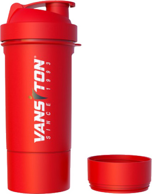 Vansiton, Шейкер, червоний, 2 відсіки, 600 мл (VAN-59224), фото