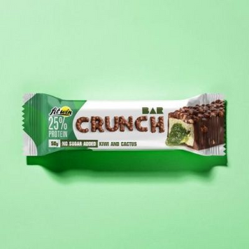 FitWin, Crunch Bar 25%, без цукру, ківі та кактус, 50 ​​г - 1/12 (FTW-23087), фото