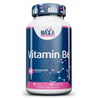 Haya Labs, Вітамін B6, 25 мг, 90 таблеток (820253), фото