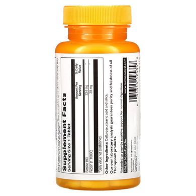 Thompson, Бетаїн гідрохлорид, 324 мг, 90 таблеток (THO-19535), фото