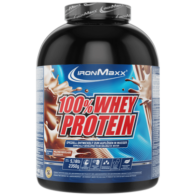 IronMaxx, 100% Whey Protein, молочний шоколад, 2350 г (815167), фото