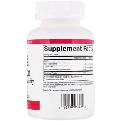 Залізо, Natural Factors, 20 мг, 60 таблеток (NFS-01647), фото