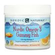 Nordic Naturals, Nordic Omega-3 Gummy Fish, «мандаринові ласощі», 124 мг, 30 жувальних таблеток у формі рибок (NOR-30140)