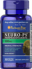 Фосфатидилсерин, Neuro-PS, Puritan's Pride, 100 мг, 30 гелевих капсул (PTP-10000), фото