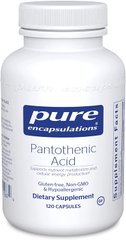 Пантотенова кислота, Pantothenic Acid, Pure Encapsulations, 120 капсул (PE-01267), фото