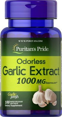 Чеснок, Odorless Garlic, без запаха, 1000 мг, 100 капсул (PTP-15531), фото