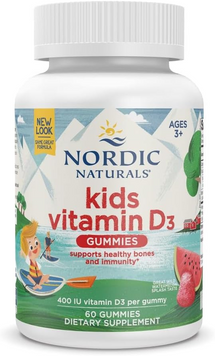 Nordic Naturals, Жувальні цукерки з вітаміном D3 для дітей, 400 МО, 60 жувальних цукерок (NOR-31143), фото
