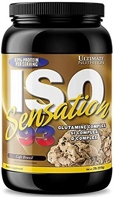 Ultimate Nutrition, ISO Sensation, Ізолят сироваткового протеїну, кава, 910 г (ULN-00283), фото