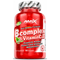 Amix, B-Complex + Вітамін C + Вітаїмн E, 90 капсул (817862), фото