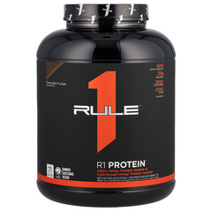 Rule 1, Protein R1, 25 г изолята протеина + 6 г BCAA, шоколадная помадка, 2270 г (RUL-00405), фото