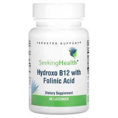 Seeking Health, Hydroxo B12 з фолієвою кислотою, 60 пастилок (SKH-52043), фото
