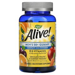 Nature's Way, Живой! Жевательные витамины для мужчин 50+, Великолепный фруктовый вкус, 60 жевательных таблеток (NWY-15902), фото