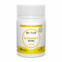 Biotus, Вітамін С екстра, Extra C, 500 мг, 30 капсул (BIO-530807), фото
