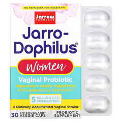 Jarrow Formulas, Jarro-Dophilus, вагінальний пробіотик, для жінок, 5 млрд КУО, 30 вегетаріанських капсул (JRW-03051), фото