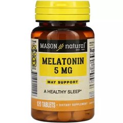 Mason Natural, Мелатонин, 5 мг, 120 таблеток (MAV-11142), фото