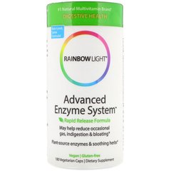 Rainbow Light, Advanced Enzyme System, формула быстрого высвобождения, 90 вегетарианских капсул (RLT-35101), фото