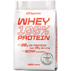 Sporter, Whey 100% Protein, Сироватковий протеїн, капучино, 1000 г (821259), фото