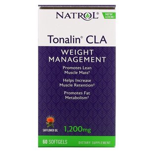 Natrol, Tonalin CLA, кон'юговані лінолева кислота (КЛК), 1200 мг, 60 м'яких таблеток (NTL-00863), фото