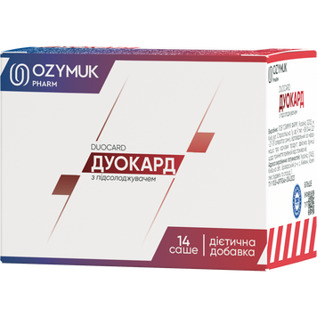 Дуокард для підтримки роботи серцево-судинної та нервової систем - 14 саше по 3 г, фото