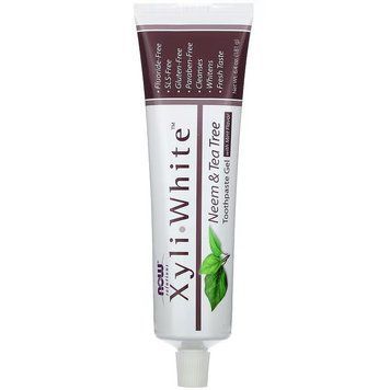 Now Foods, Solutions, XyliWhite, зубна гель-паста, ним та чайне дерево, м'ята, 181 г (NOW-08101), фото