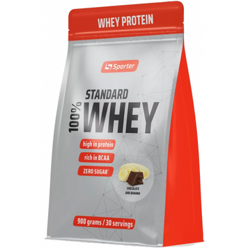 Sporter, 100% Standart Whey, шоколад с бананом, 900 г (SPO-72427), фото