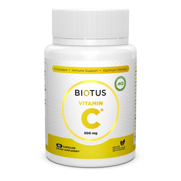 Витамин С, Vitamin C, Biotus, 500 мг, 60 капсул (BIO-530166), фото