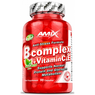 Amix, B-Complex + Вітамін C + Вітаїмн E, 90 капсул (817862), фото